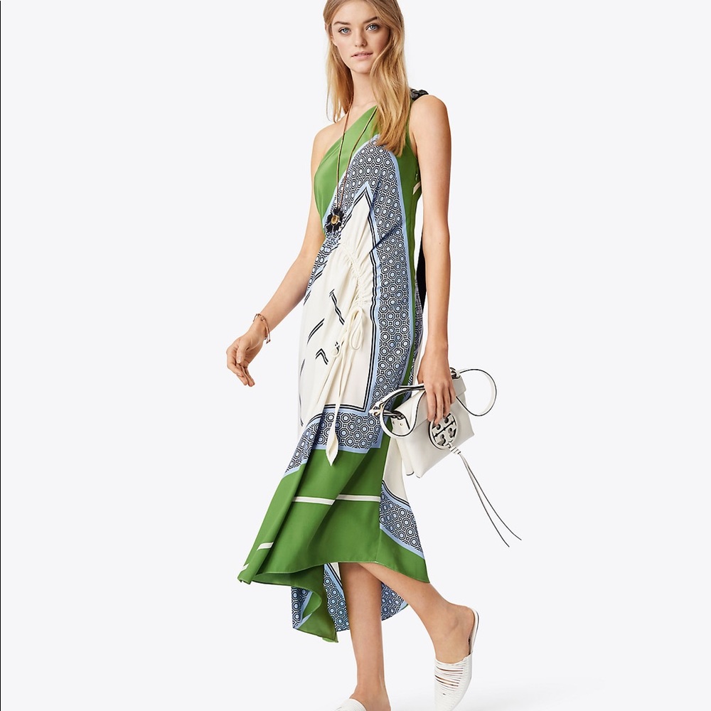 Tory Burch Green and Blue Maxi Dress - Picture 3 of 4